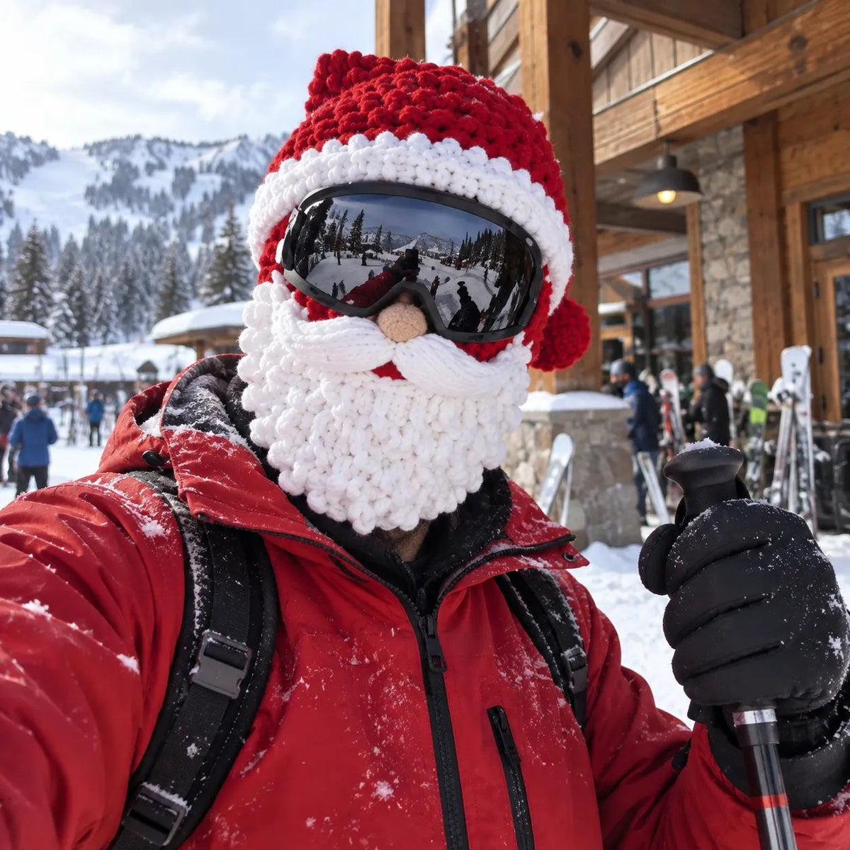 🎄 3D Christmas Knit Ski Mask | 3 Festive Character Styles for Winter Fun ❄️