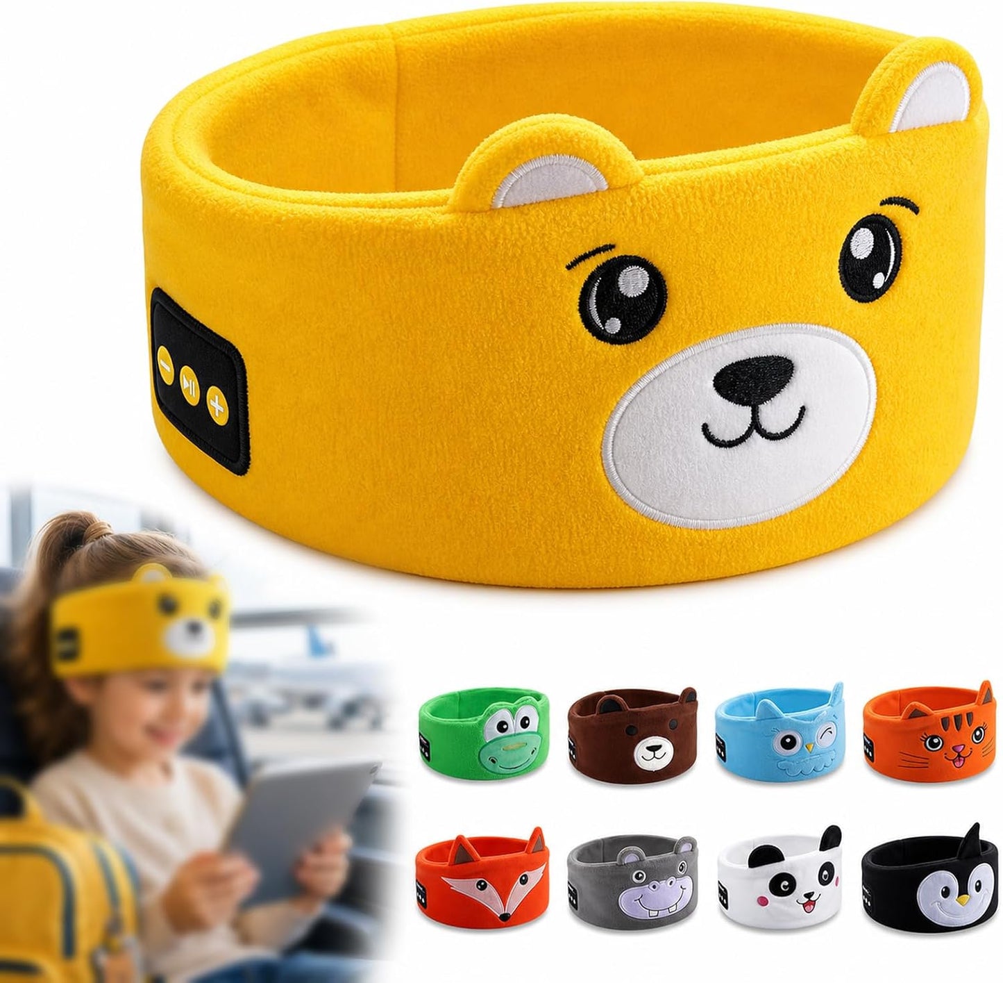 Kids Wireless Headphones, Over Ear Headphones for Children & Toddlers, with Thin Speakers & Super Soft Fleece Headband