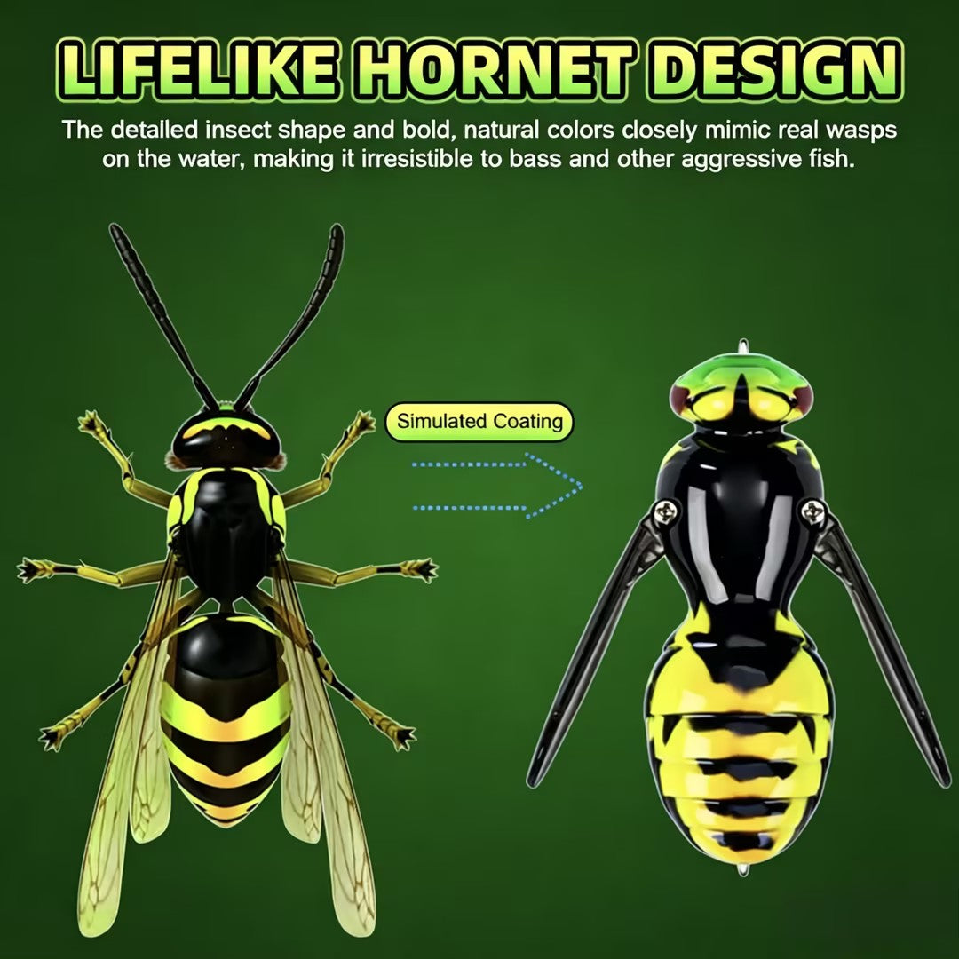🐝🎣Surface-Crawling Wasp Replica Lure for Fishing