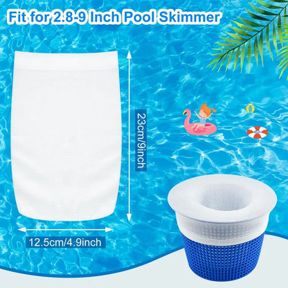 🏆 🏊‍♂️Reusable Dual Layer Pool Skimmer Socks for Superior Debris Filtration