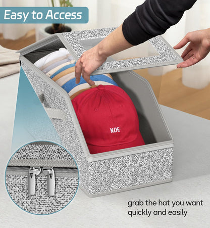 🧢 Stackable Hat Storage Box for 12 Baseball Caps