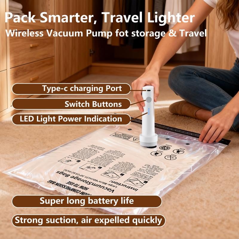 🏆 55K+ SOLD! 📦Vacuum Storage Bags with Electric Pump