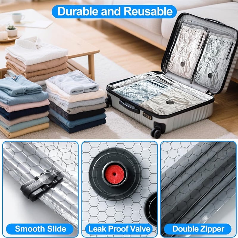 🎁Last day 49% OFF 🧳 Travel Space Saver Vacuum Bag Set with Cordless Pump