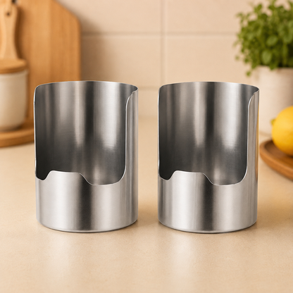 🍳Thickened Stainless Steel Utensil Organizer – Rust Resistant & Easy Clean