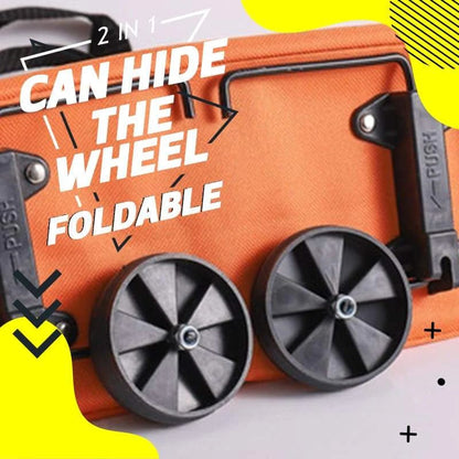🎁 50% OFF Gift for Mom – 2-in-1 Foldable Shopping Cart with Wheels