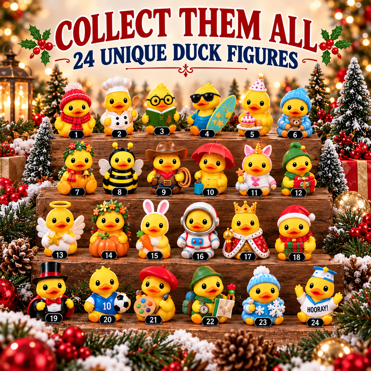 ⏳ Last Day 50% OFF-🦆24-Day 3D Duck Magic Christmas Advent Calendar