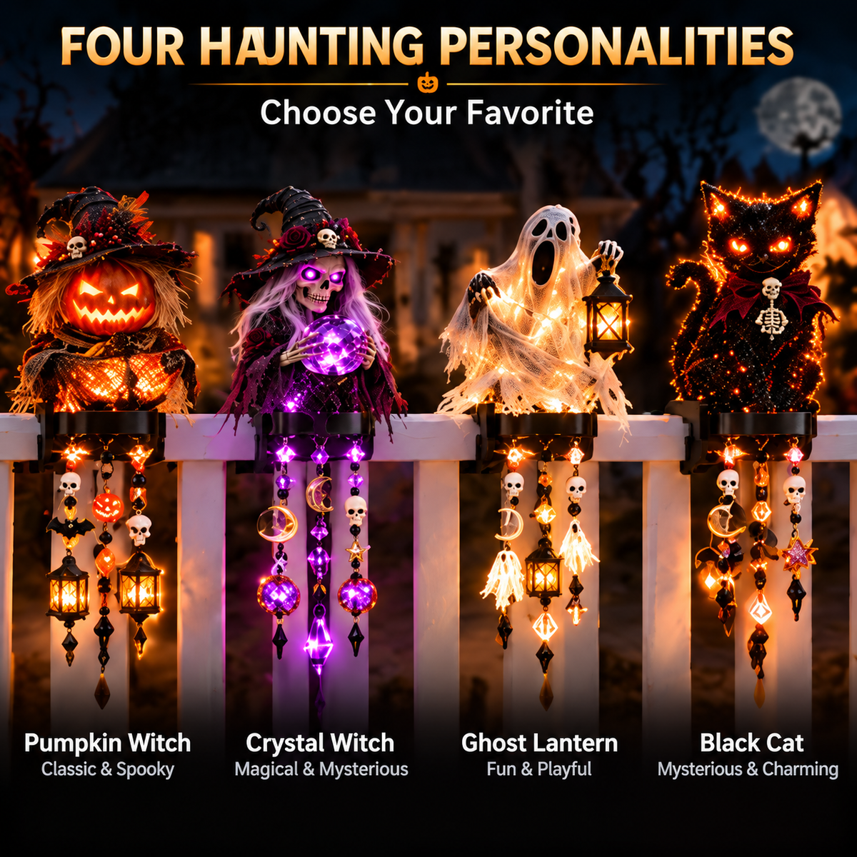 ⏰ LAST DAY 49% OFF - 🎃Light-up Cascading Halloween Character Railing Lights