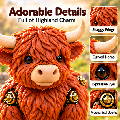 🔥Last Day 49% OFF🔥🐮 2-in-1 Transforming Highland Cow Egg – Articulated Figure！