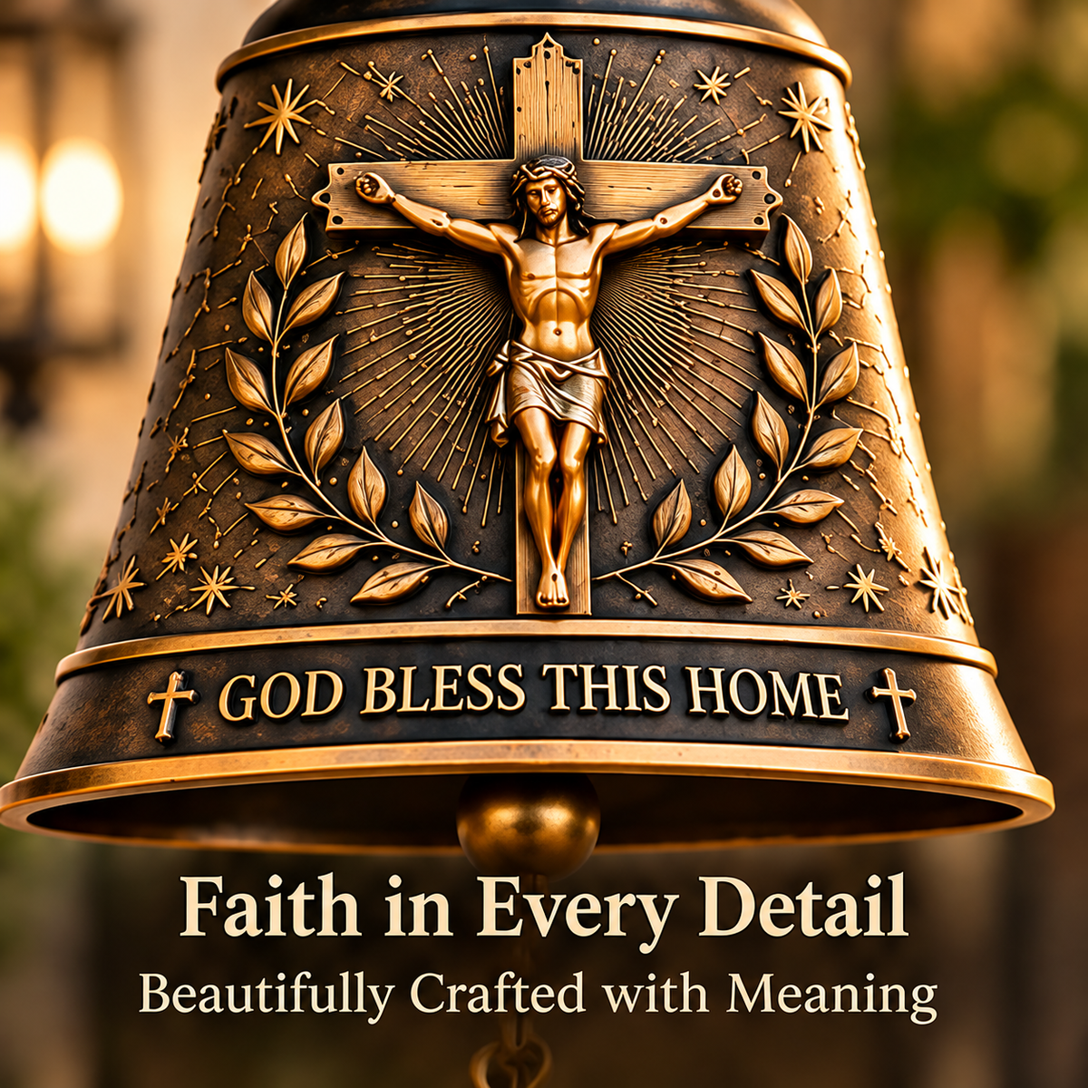 ⏳ Last Day 49% OFF –✝️Jesus Cross Christian Hanging Bell