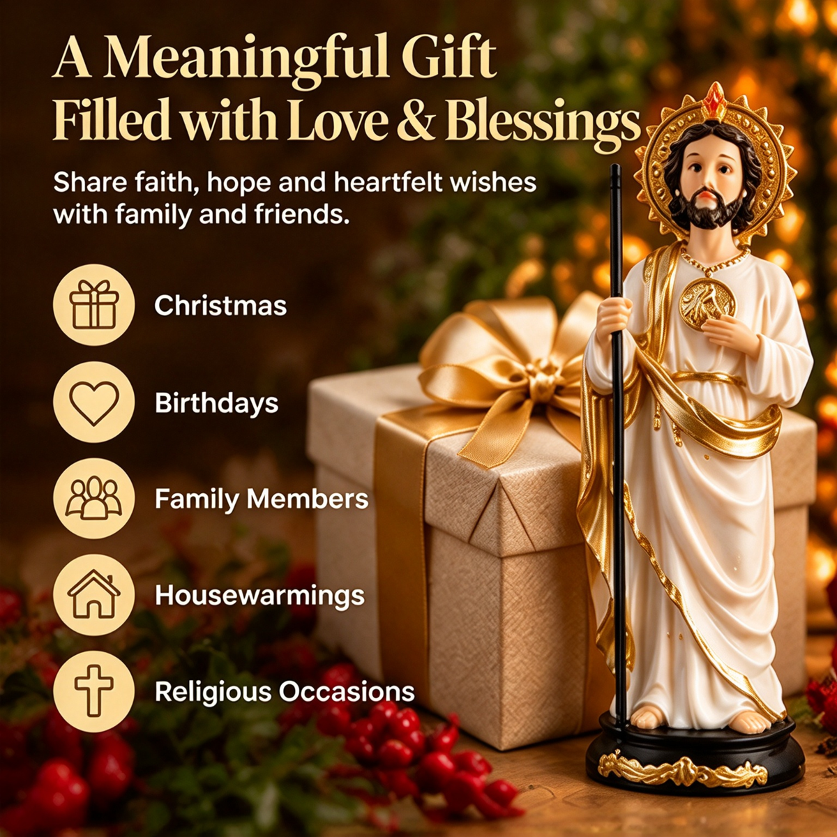 ✨Last Day 49% OFF-✝️All-White Statue Of Saint Jude Thaddaeus
