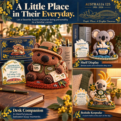 ⏳ Last Day 49% OFF – 🇦🇺 Australia 125th Anniversary Crochet Keepsake | Intricate 3D Crochet Work • Gift-Ready Box 🎁