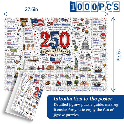 🧩🦅 Patriotic America 1000-Piece Puzzle – A Tribute to Freedom🎁 Buy 2 Free Shipping