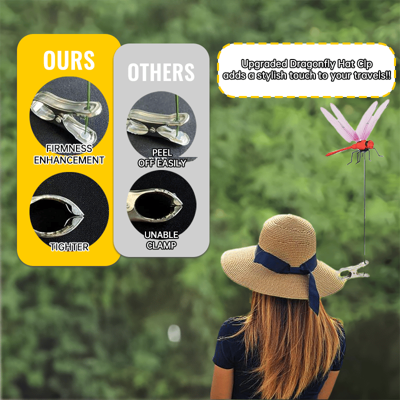 🧢Dragonfly Decor Hat Clip-Lifelike Dragonfly Clips