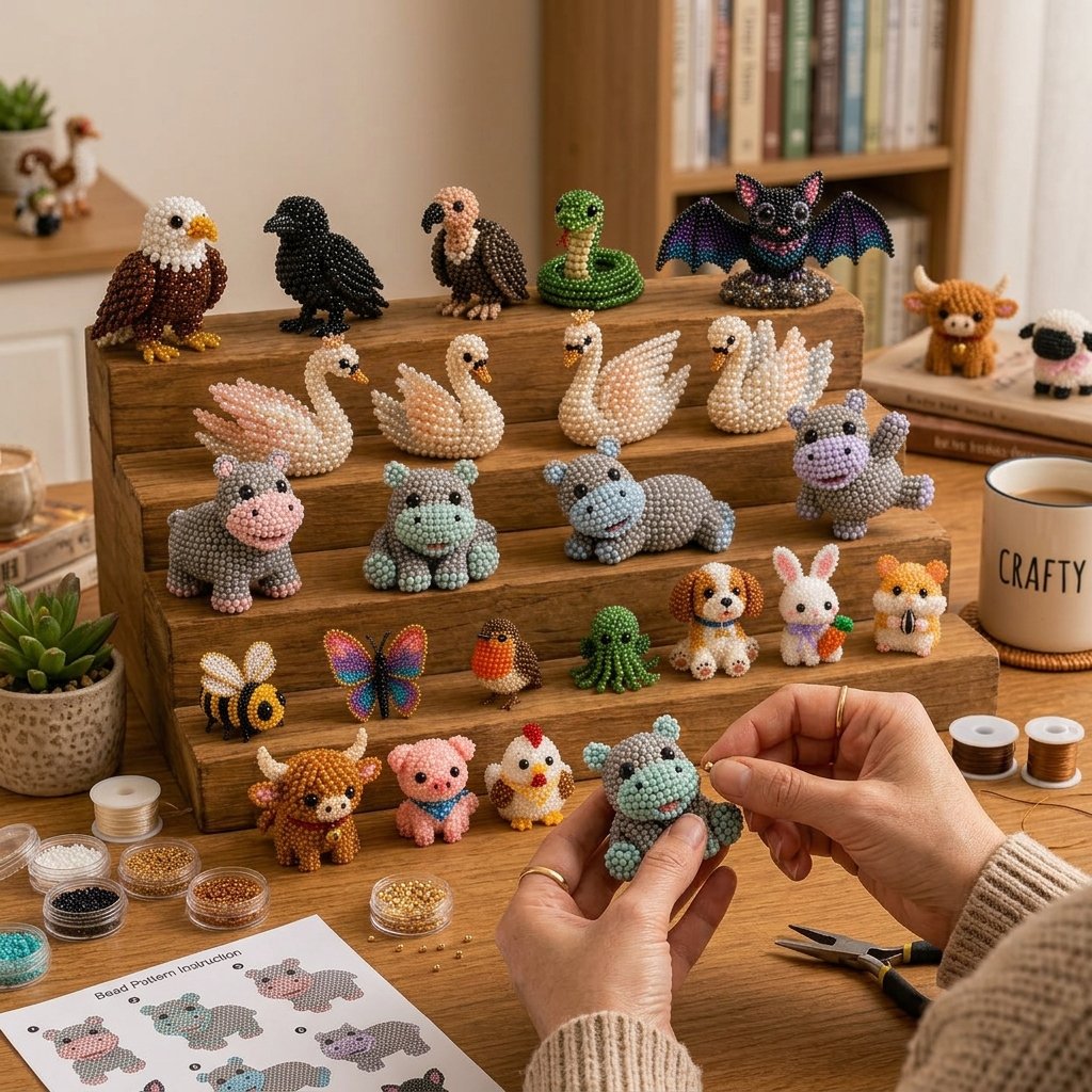 🔥Last Day 49% OFF🧵✨ Tiny 3D Beaded Animal DIY Kit