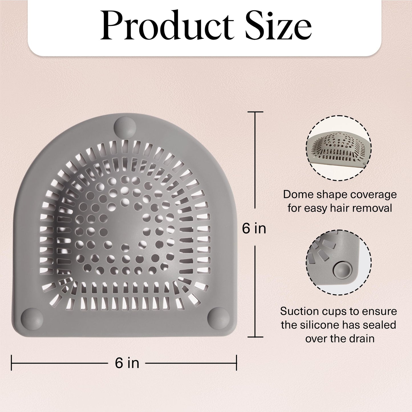 Universal Silicone Shower Drain Hair Catcher