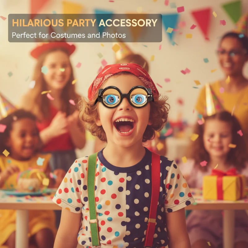 👀 Kids Pull-String Blinking Crazy Glasses - Party Prank Prop for Non-Stop Laughter 🎉