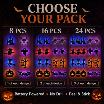 🎃 Halloween Flash Sale 50% OFF – LED Silhouette Wall Light Stickers