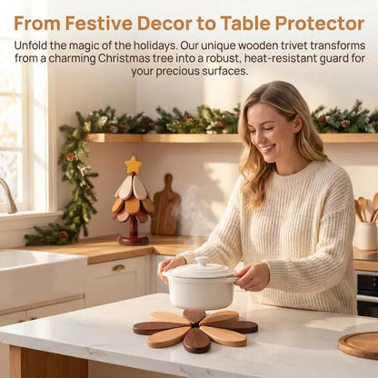 🎁Hot Sale Promotion 49% OFF🎁Wooden one tree coaster Solid wood home desktop decoration Dishes and dishes Insulation mat