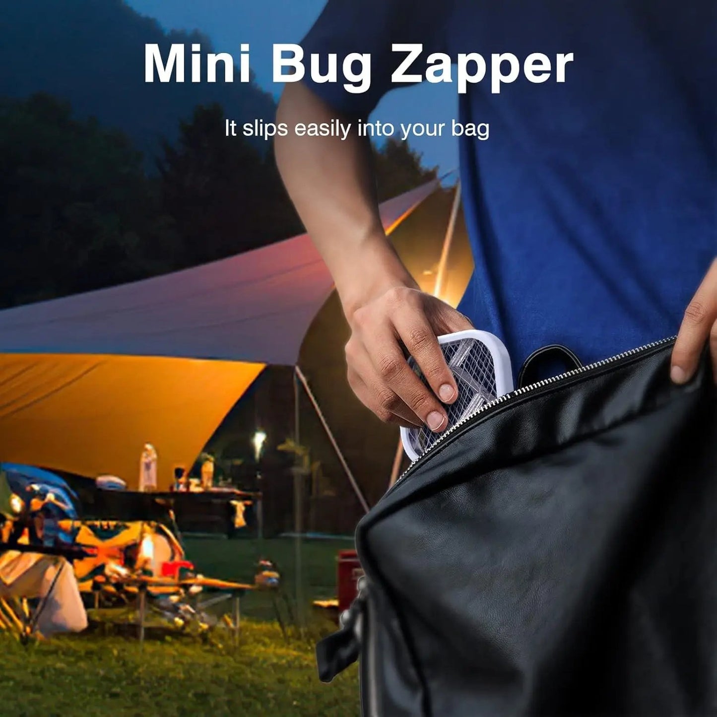 2-in-1 Mini Portable USB Mosquito Zapper & Bug Killer Bat