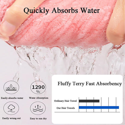 💧 Quick-Dry Hair Towel Wrap – Ultra Absorbent & Lightweight