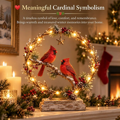 ⏳ Last Day 49% OFF –🐦Lighted Cardinal Tabletop Decor