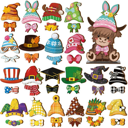 Hot Sale🔥Cute Animals Sign Easter Gift Cat Wooden Sign Desk Decor
