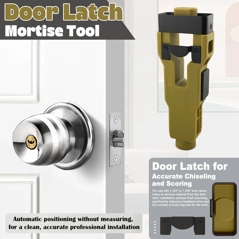 🔥LAST DAY 49% OFF - 🛠️Door Latch Mortise Tool For Use With 1-3/4" or 1-3/8" Thick Door