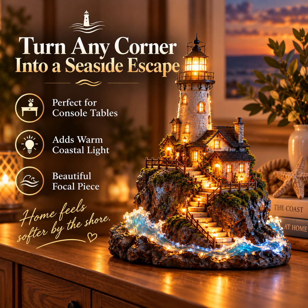 ✨ Last Day – 60% OFF!🌊Coastal Lighthouse "Beacon of Hope" Ornament✨