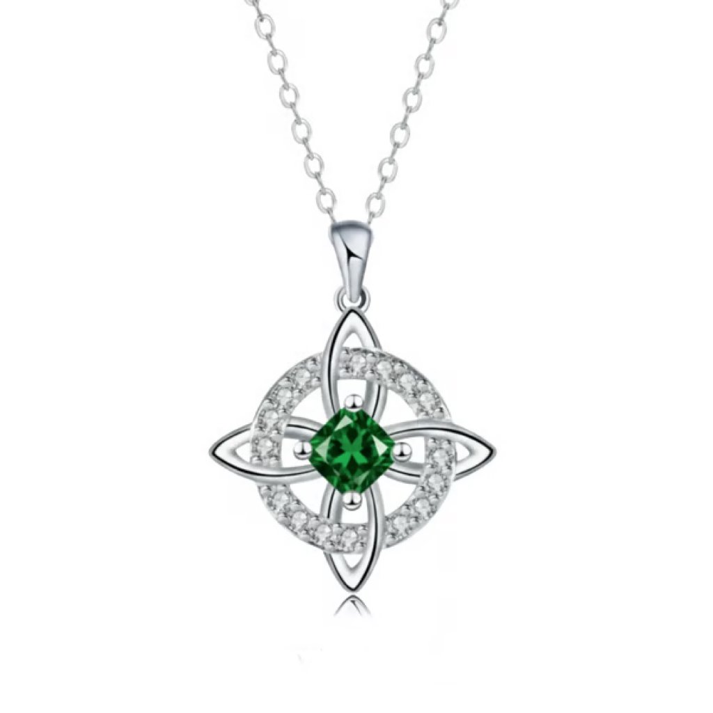 Mystical Birthstone Witches Knot Necklace – Natural Crystal🔮💞Protect Your Loved Ones