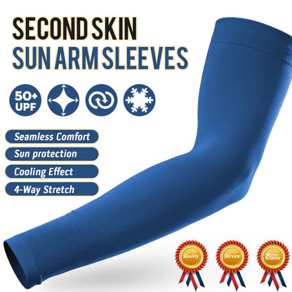 ☀️ UPF 50+ Cooling Arm Sleeves – Sun Protection for Men & Women, Breathable Compression Sleeves for Outdoor Sports, Football, Running & Cycling