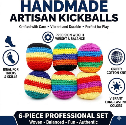 💥45K+ SOLD⚽️Handmade Knitted Hacky Sack Footbags 2026 Upgraded Assorted Set