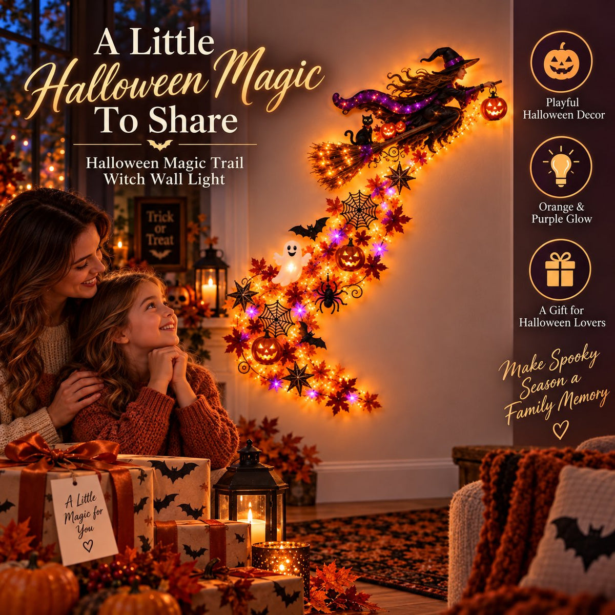 ⏰ LAST DAY 49% OFF -🎃 Halloween Magic Trail Wall Light Collection