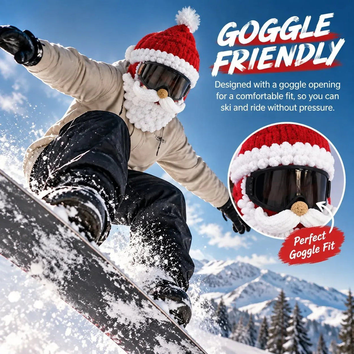 🎄 3D Christmas Knit Ski Mask | 3 Festive Character Styles for Winter Fun ❄️