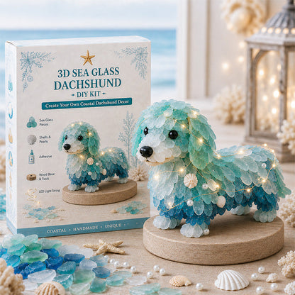 🌊🐚 DIY Ocean Sea Glass Art Kit – Handmade Light-Up Decorative Sculpture