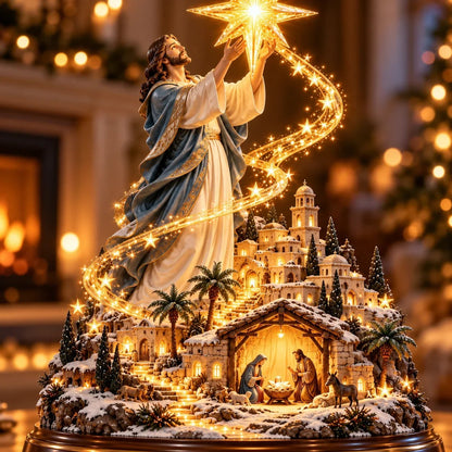 ✨ Last Day – 49% OFF⭐✨ Bethlehem Star of Hope™ — Nativity scene featuring Jesus holding a guiding star (illuminated)