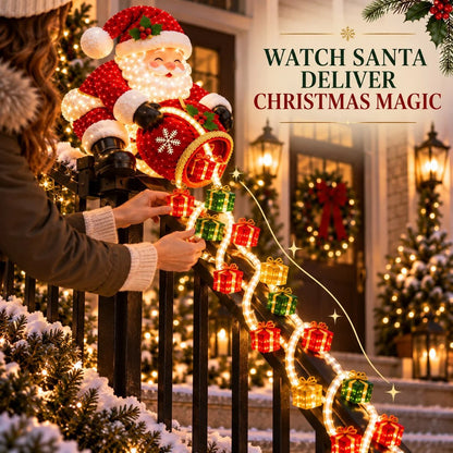 🔥LAST DAY 50% OFF -🎅 Santa Magic Gift Cascade Railing Light