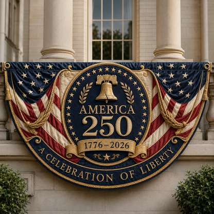 🇺🇸America 250th Anniversary Patriotic Fan Bunting Flag