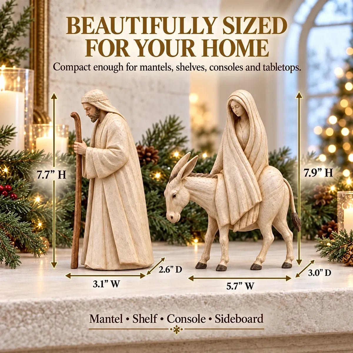 ⏳ Last Day 50% OFF-✝️Journey to Bethlehem Nativity Figurine Set