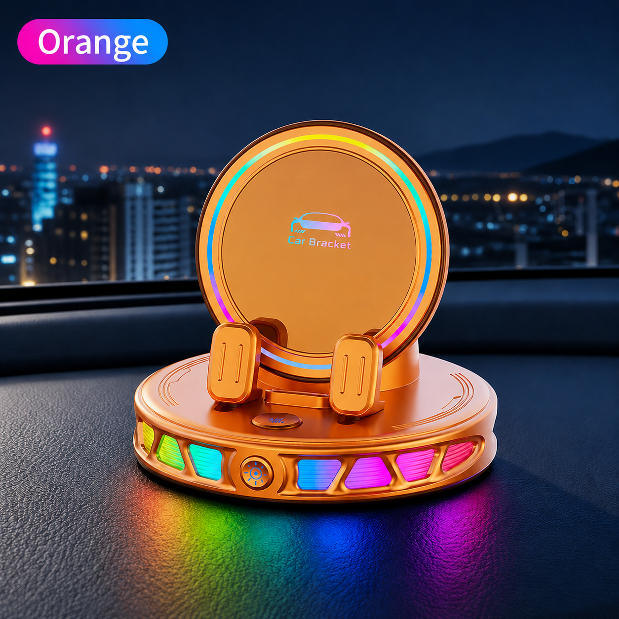 ✨RGB Smart Auto-Clamping Dashboard Car Phone Mount