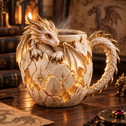 🐉 Dragonbound RealmsTM Sculpted Dragon Mug Collection | 6 Fantasy Realm Designs with Raised 3D Dragon Details ☕
