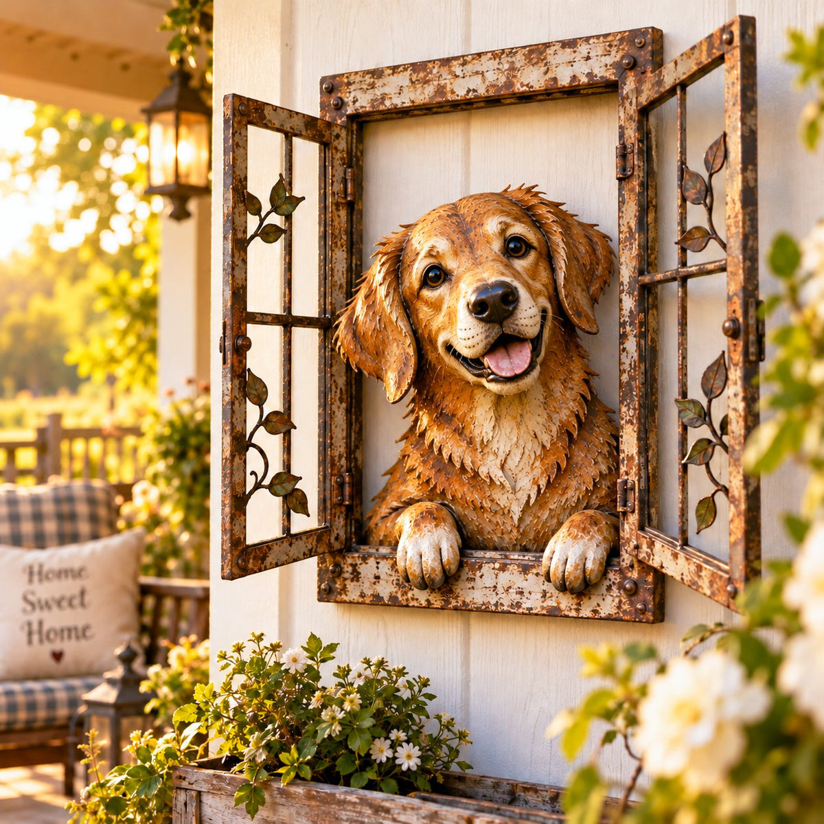 ✨ Last Day 49% OFF🐮Handcrafted Wrought-Iron "Peeking" Animal Window