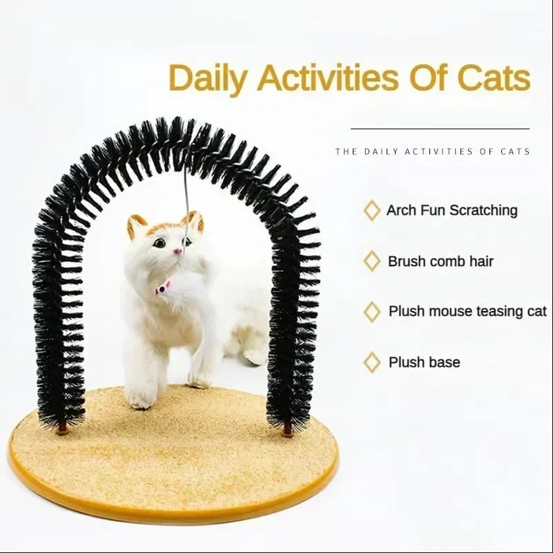 🔥 Hot Selling 50% OFF – Cat Self-Grooming Arch Scratcher & Massager