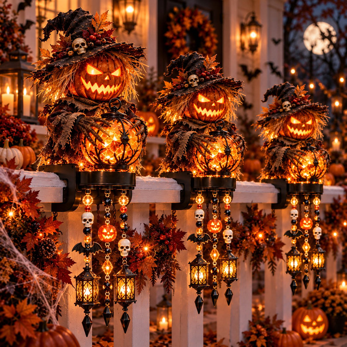 ⏰ LAST DAY 49% OFF - 🎃 Halloween Character Glow Cascade Railing Lights
