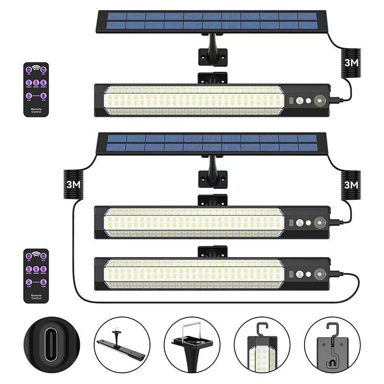 High-brightness solar wall light with motion sensor activation