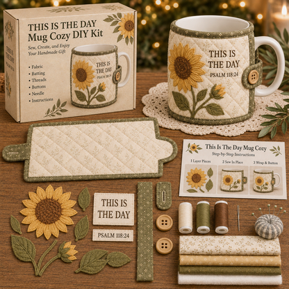 ✝️ Faith & Scripture Mug Cozy Sewing Kit