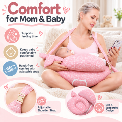 🔥Last Day 49% OFF👶 Ergonomic Nursing Pillow 🍼 Hands-Free Feeding Cushion with Adjustable Strap & Baby Pillow