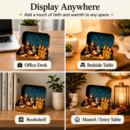 ⏳ Last Day 49% OFF –✝️Miniature Nativity Scene Set