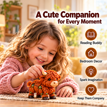 🔥Last Day 49% OFF🔥🐮 2-in-1 Transforming Highland Cow Egg – Articulated Figure！