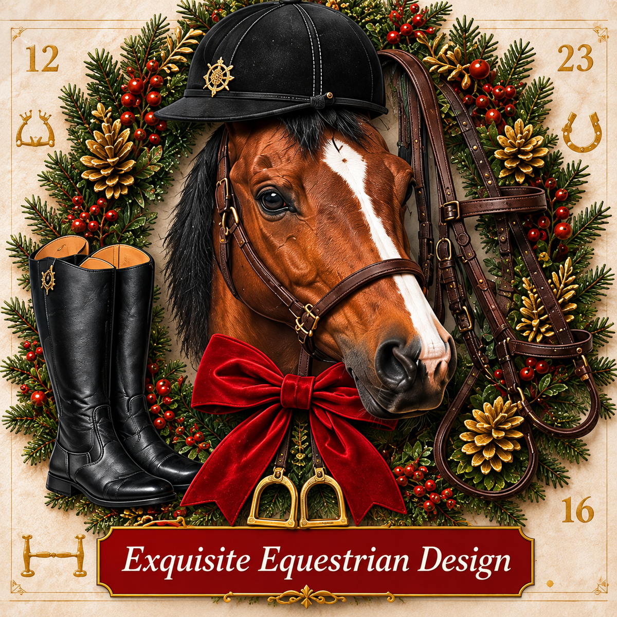 ⏳ Last Day 50% OFF-🐴24 Day Equestrian Countdown Calendar