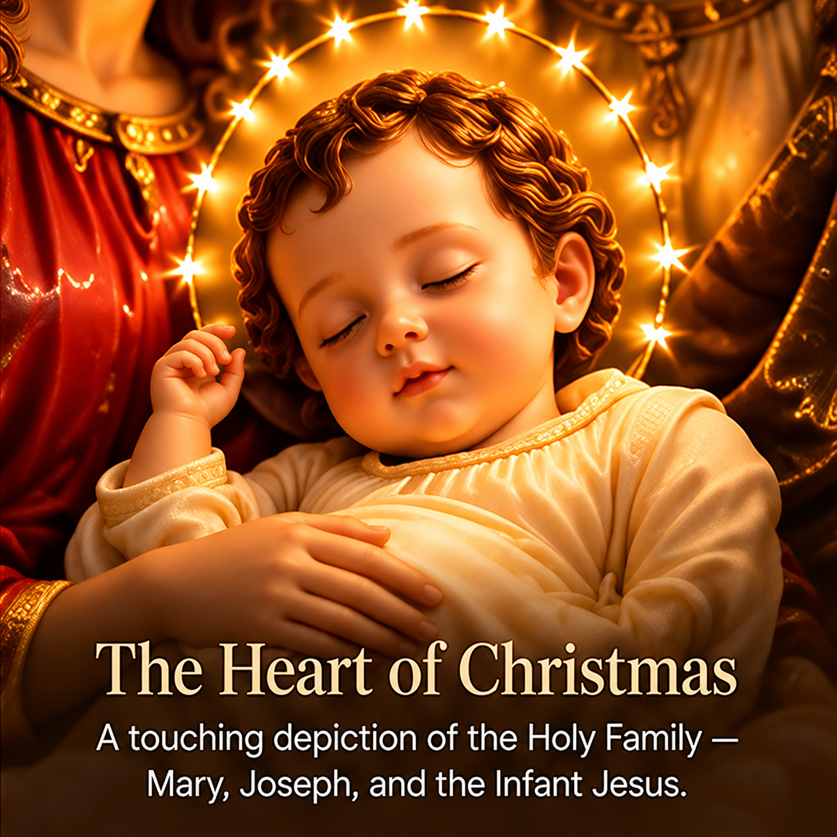 ⏳ Last Day 49% OFF –✨ Glowing Holy Family Floral Wall Decor